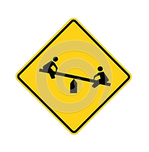 Road sign - playground