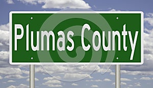 Road sign for Plumas County photo