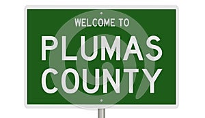 Road sign for Plumas County photo