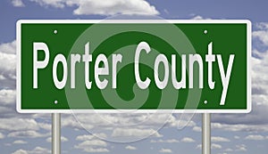 Road sign for Porter County