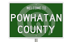 Road sign for Powhatan County