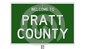 Road sign for Pratt County