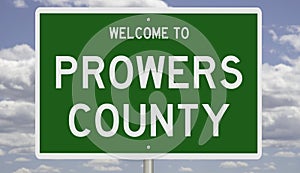 Road sign for Prowers County