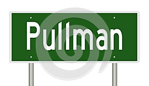 Road sign for Pullman Washington photo