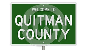 Road sign for Quitman County