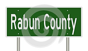 Road sign for Rabun County