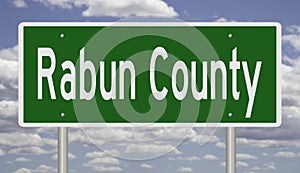 Road sign for Rabun County