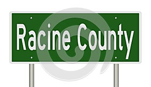 Road sign for Racine County