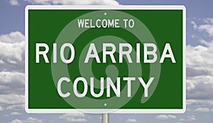 Road sign for Rio Arriba County