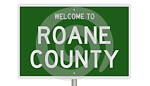 Road sign for Roane County