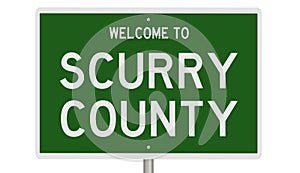 Road sign for Scurry County