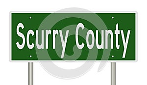 Road sign for Scurry County