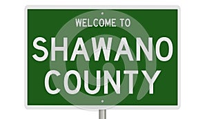 Road sign for Shawano County photo