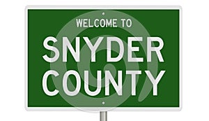 Road sign for Snyder County