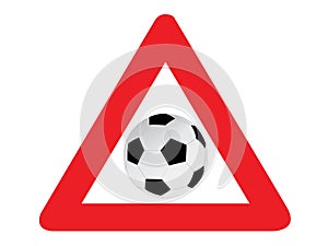 Road sign soccer photo