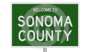 Road sign for Sonoma County
