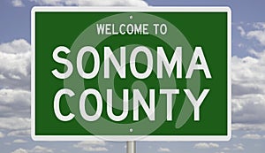 Road sign for Sonoma County photo