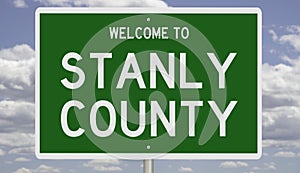 Road sign for Stanly County