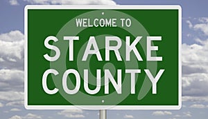 Road sign for Starke County