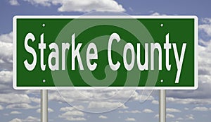 Road sign for Starke County