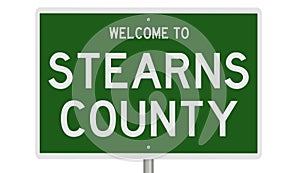 Road sign for Stearns County