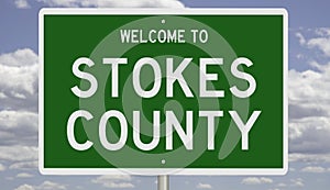 Road sign for Stokes County