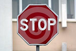 Road sign stop