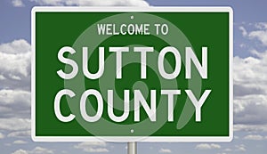 Road sign for Sutton County