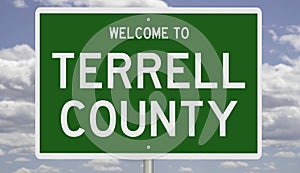 Road sign for Terrell County
