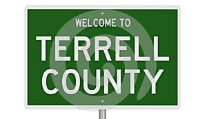 Road sign for Terrell County