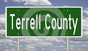 Road sign for Terrell County