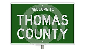 Road sign for Thomas County