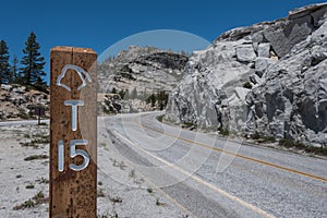 Road Sign on Tioga Pass