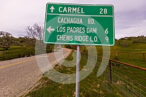 Road sign to Carmel California