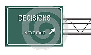Road sign to decisions