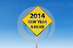 Road sign to new year