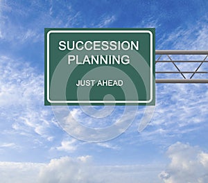 Road Sign to succession planning photo