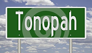 Road sign for Tonopah Nevada