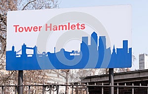 Road sign for Tower Hamlets