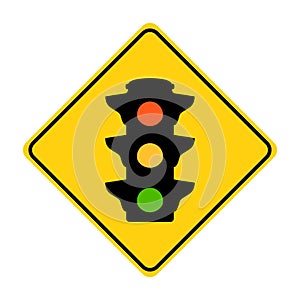 Road sign trafic liht vector illustration