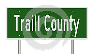 Road sign for Traill County
