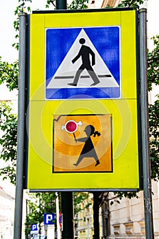 Road sign transition.