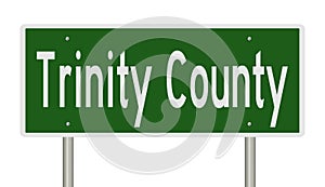 Road sign for Trinity County