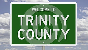 Road sign for Trinity County