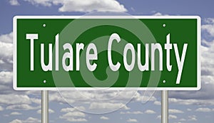 Road sign for Tulare County photo