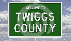 Road sign for Twiggs County