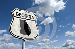 Road sign for US State of Georgia