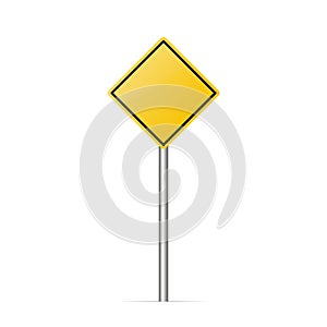 Road sign vector blank mockup