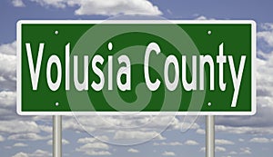 Road sign for Volusia County