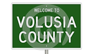 Road sign for Volusia County photo